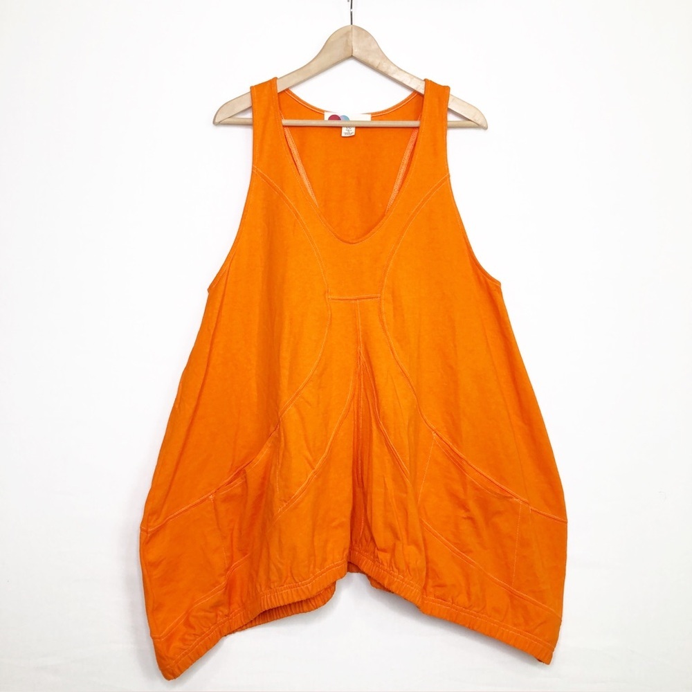 Free People large Beach Cory orange tunic top - Picture 2 of 13
